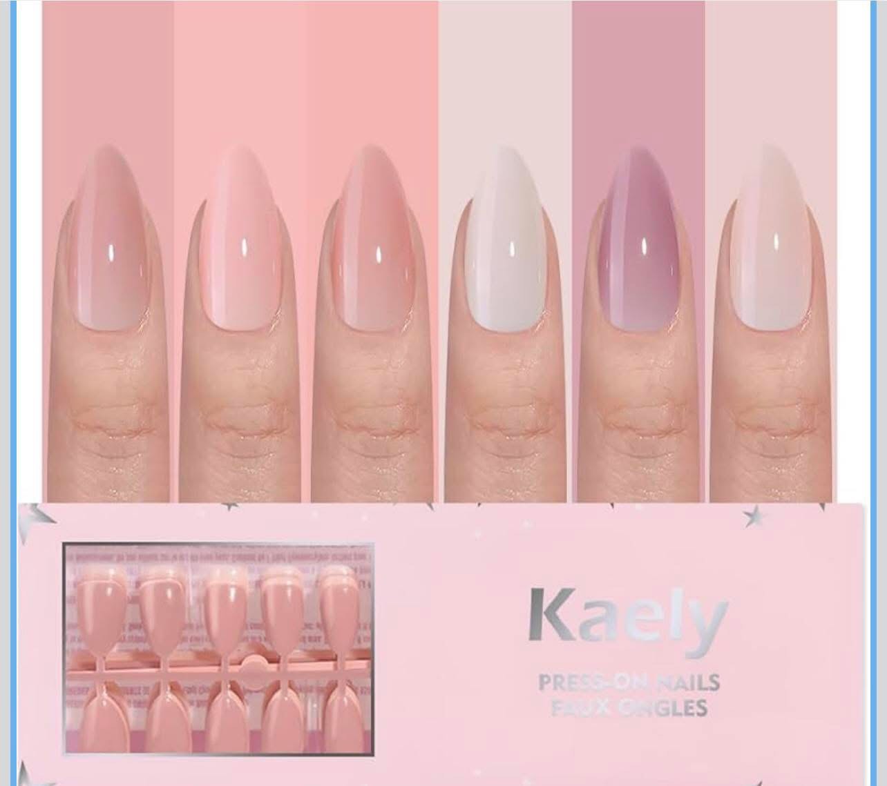 Condition photo showing New/Like New for 6 Colors Glossy Press on Nails Short Almond