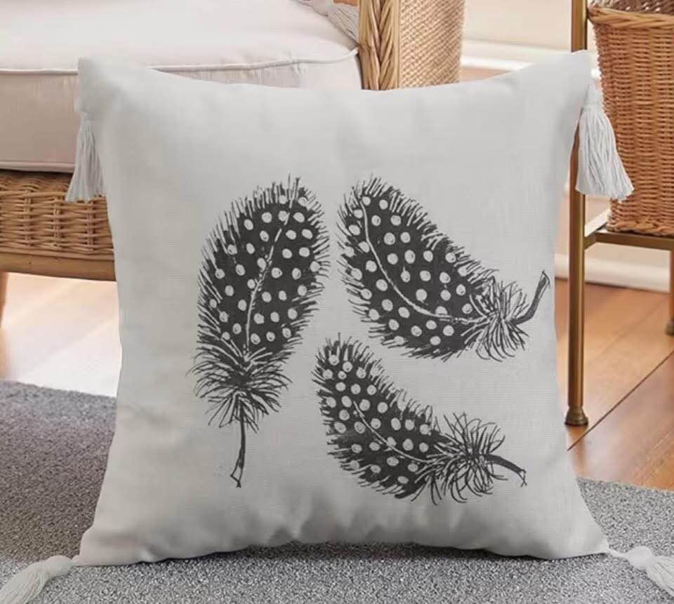 Condition photo showing New/Like New for Feather Throw Pillow Cover 18x18