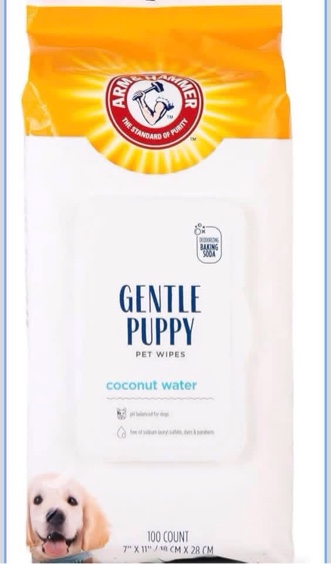Arm & Hammer Dog Grooming Wipes - Natural Deodorizing Pet Wipe with Coconut - Travel Essential & Supplies for Dogs - Dog Whole Body & Face Cleaning - Odor Eliminator with Baking Soda Power - 100 Count