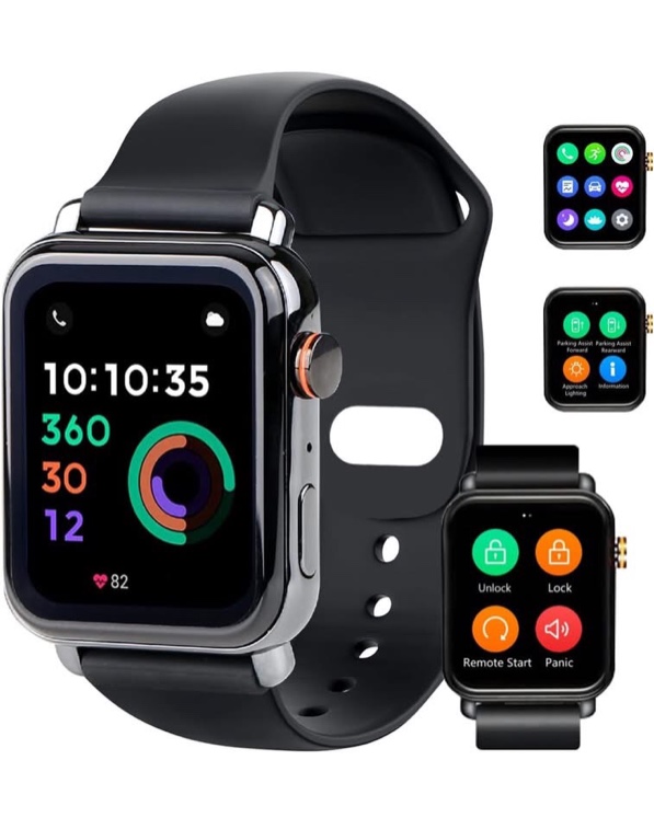 Smart Watch, 50+ Sport Modes, 1.78’’ Fitness Tracker Smartwatch, Heart Rate & Blood Oxygen Monitor, Answer/Make Call, 4 Days Using, Voice Control Over Vehicle, Answer/Make Call, Black