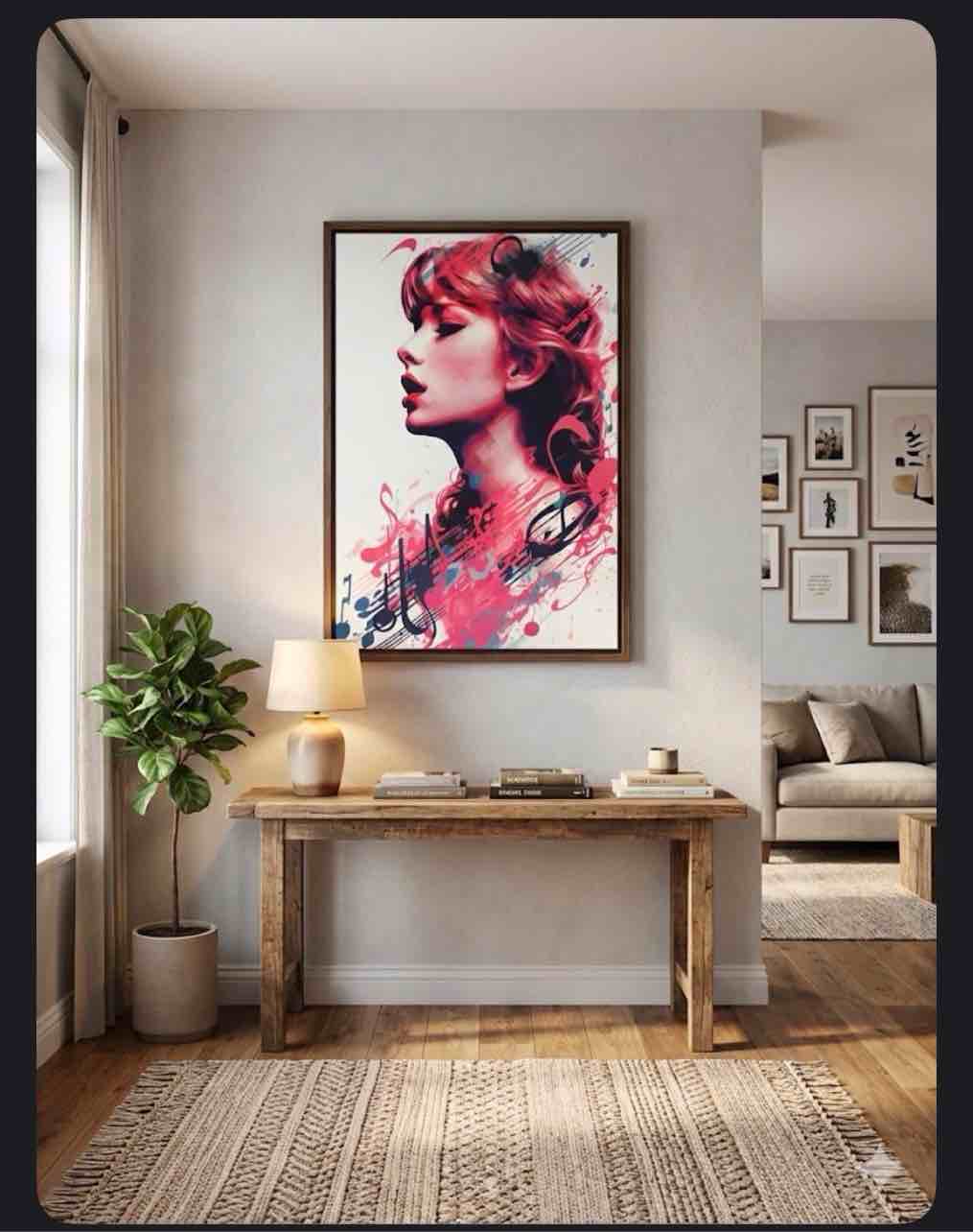 Taylor Swift Canvas no frame  