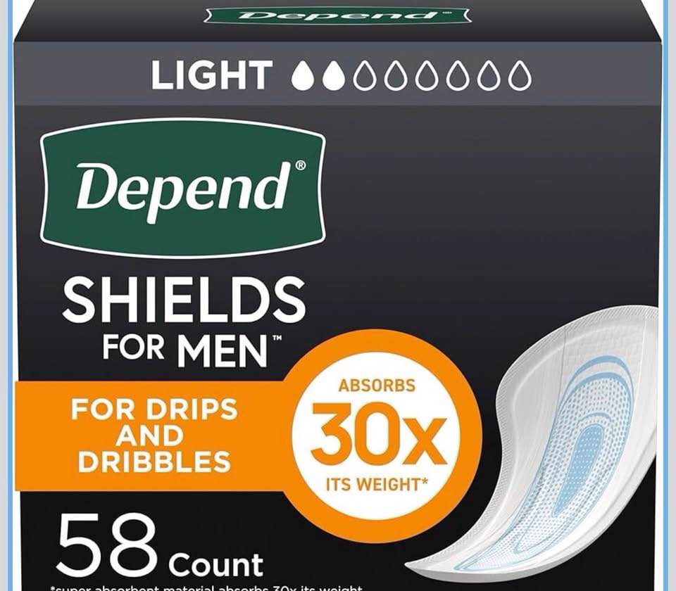 depend shields incontinence pads for men, light absorbency
