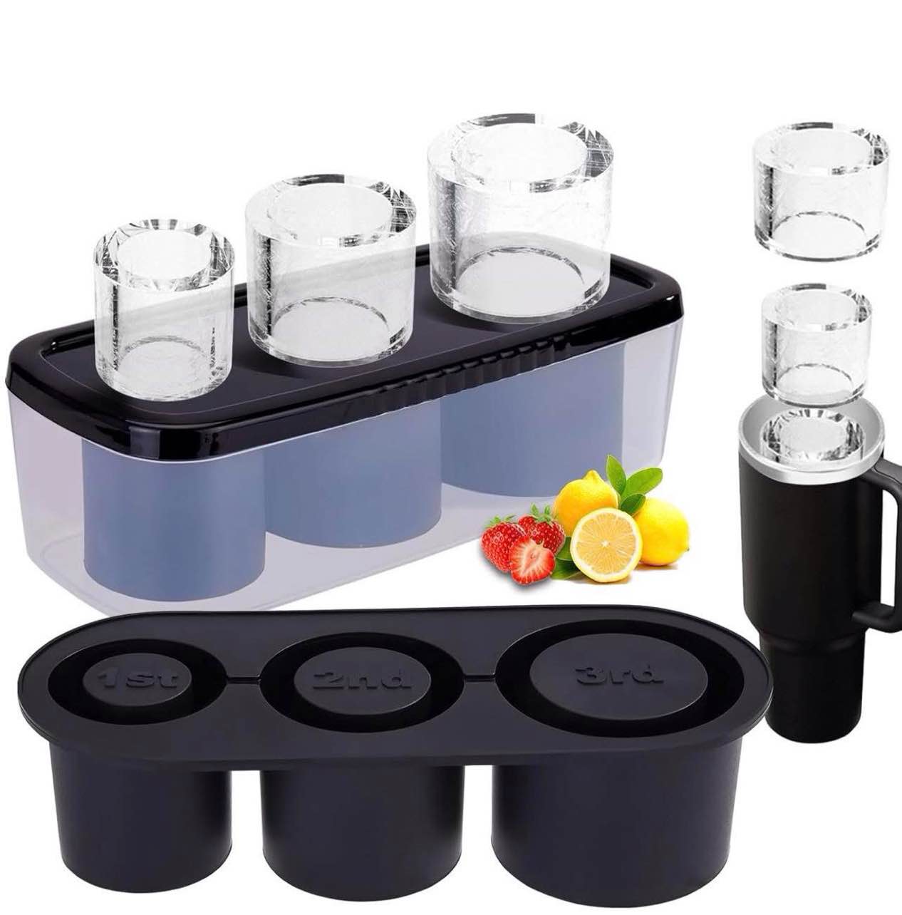 1pc Tumbler Ice Tray for Stanley/Yeti/Simple Modern etc. 30-40oz