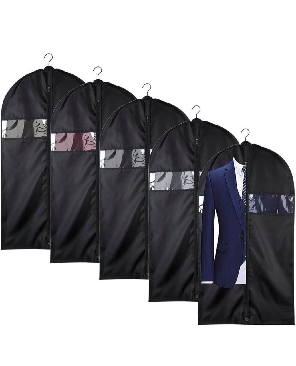 5 Pack 43 Inch Oxford Fabric Garment Bag