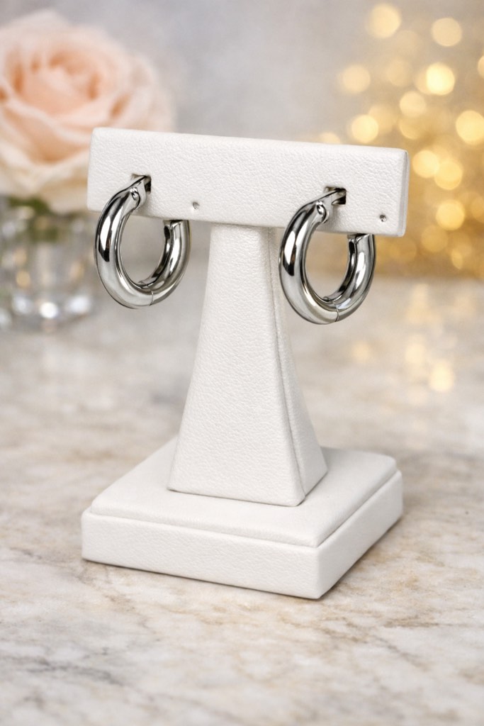 Beautiful 925 Silver Plated Hoop Earrings