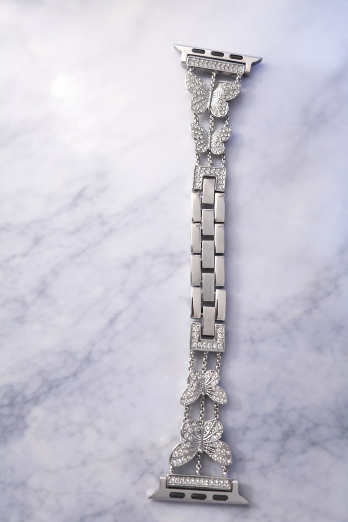 Beautiful 925 silver plated Watchband For Apple Watch Series 11/10/9/8/7/6/5/4/3/2/SE/Ultra