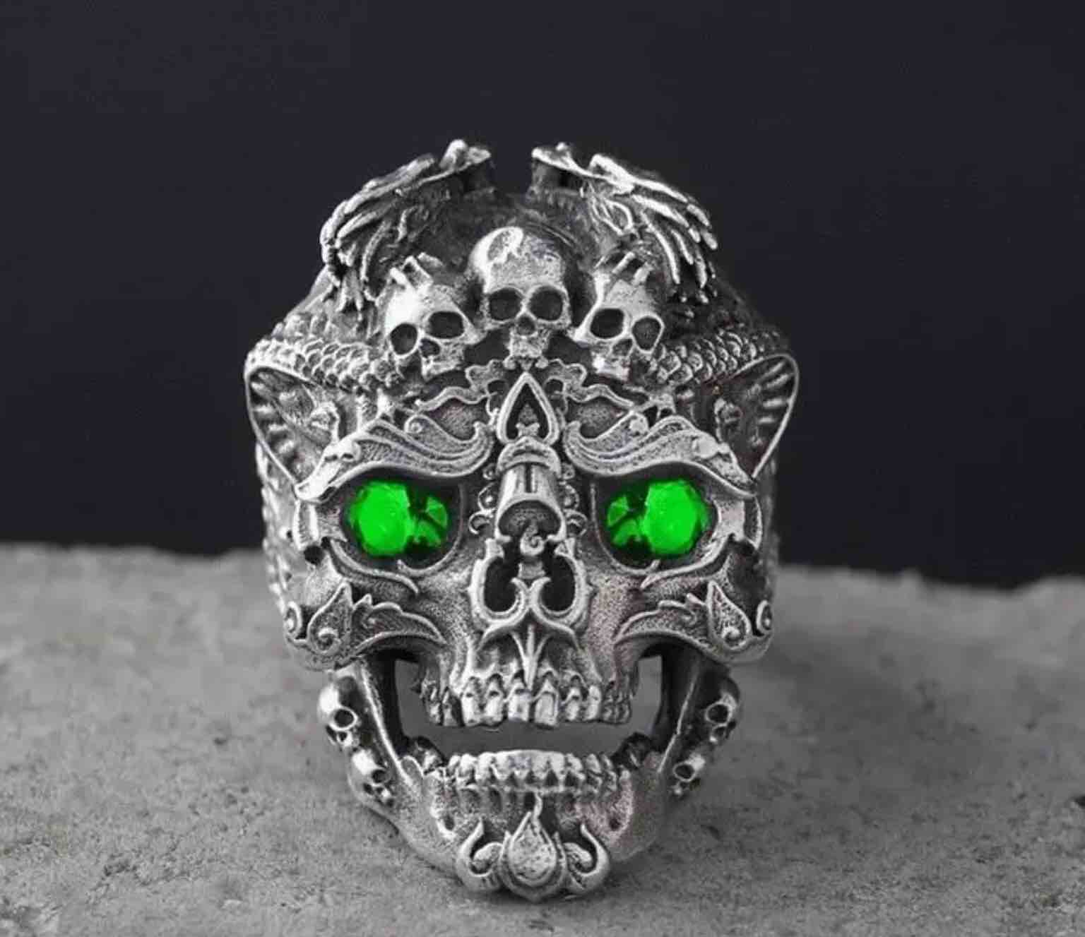Men’s 925 Silver plated Skull ring size 12 