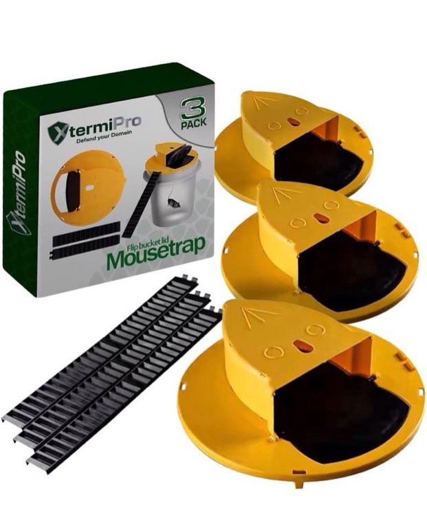 Bucket Mouse Trap -3 Pack | Bucket Trap for Mice and Rats