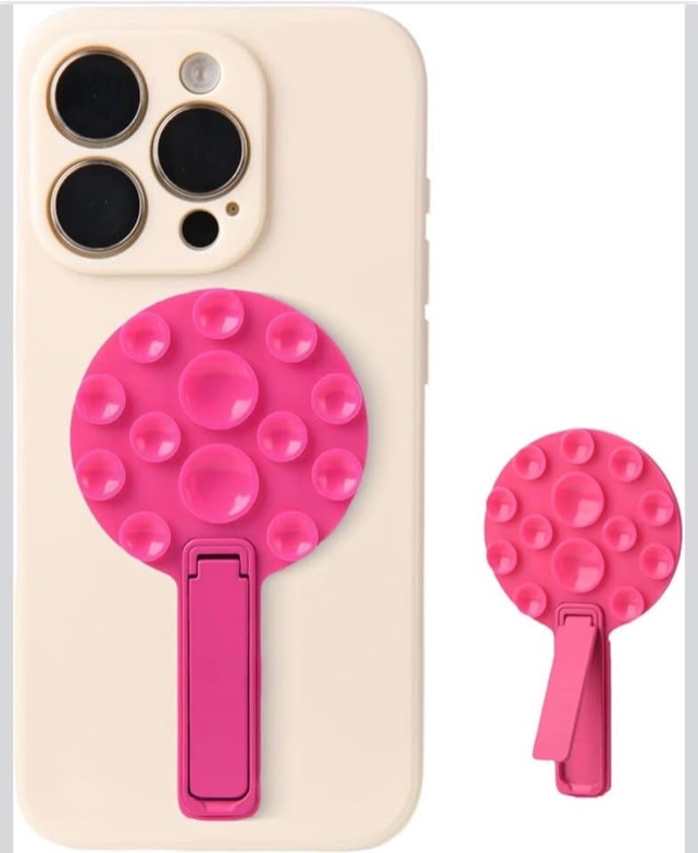 2 in 1Suction Cup Phone Mount,Hands-Free Sticky Phone Grip