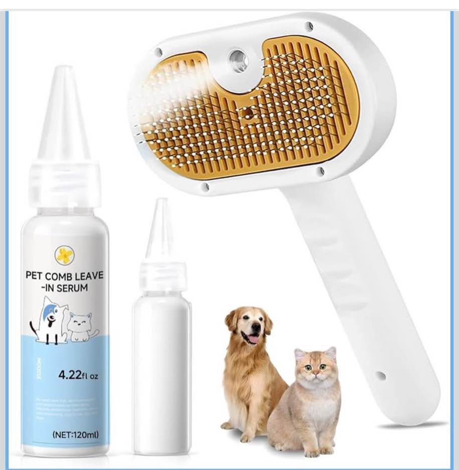 pet steam brush for dog & cat