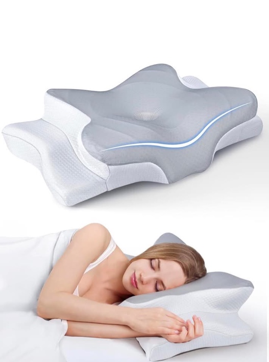 Condition photo showing New/Like New for Ultra Pain Relief Cooling Pillow for Neck Support, Adjustable Cervical Pillow Cozy Sleeping, Odorless Ergonomic Contour Memory Foam Pillows, Orthopedic Bed Pillow for Side Back Stomach Sleeper
