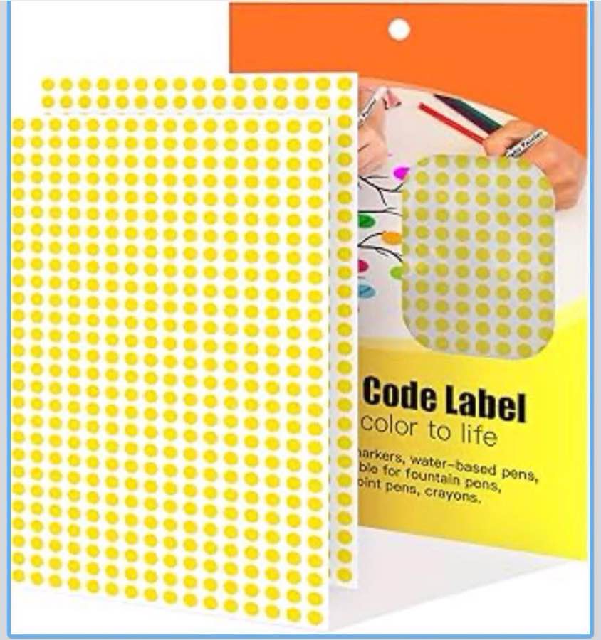 Condition photo showing New/Like New for Yellow Color Coding Stickers