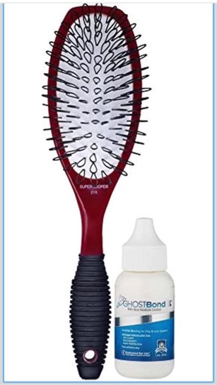 Condition photo showing New/Like New for Looper Wig Brush, Cushioned & Looped Nylon Bristles for Extensions, Wigs, Hair Pieces, Toupees & Weaves - For Brushing, Styling, & Detangling Natural & Synthetic Hair
