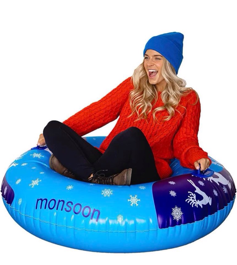 Condition photo showing New/Like New for Snow Tube for Sledding Heavy Duty Sleds with Handles for Adults - Blue