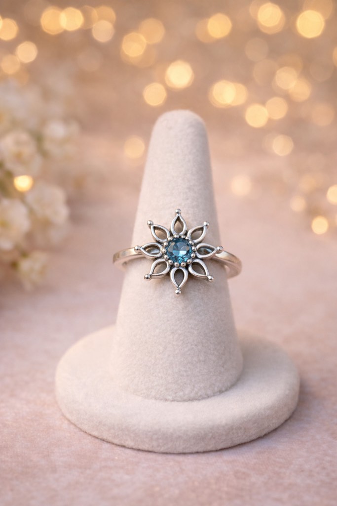 Beautiful 925 Silver Plated  Ring Sz 7