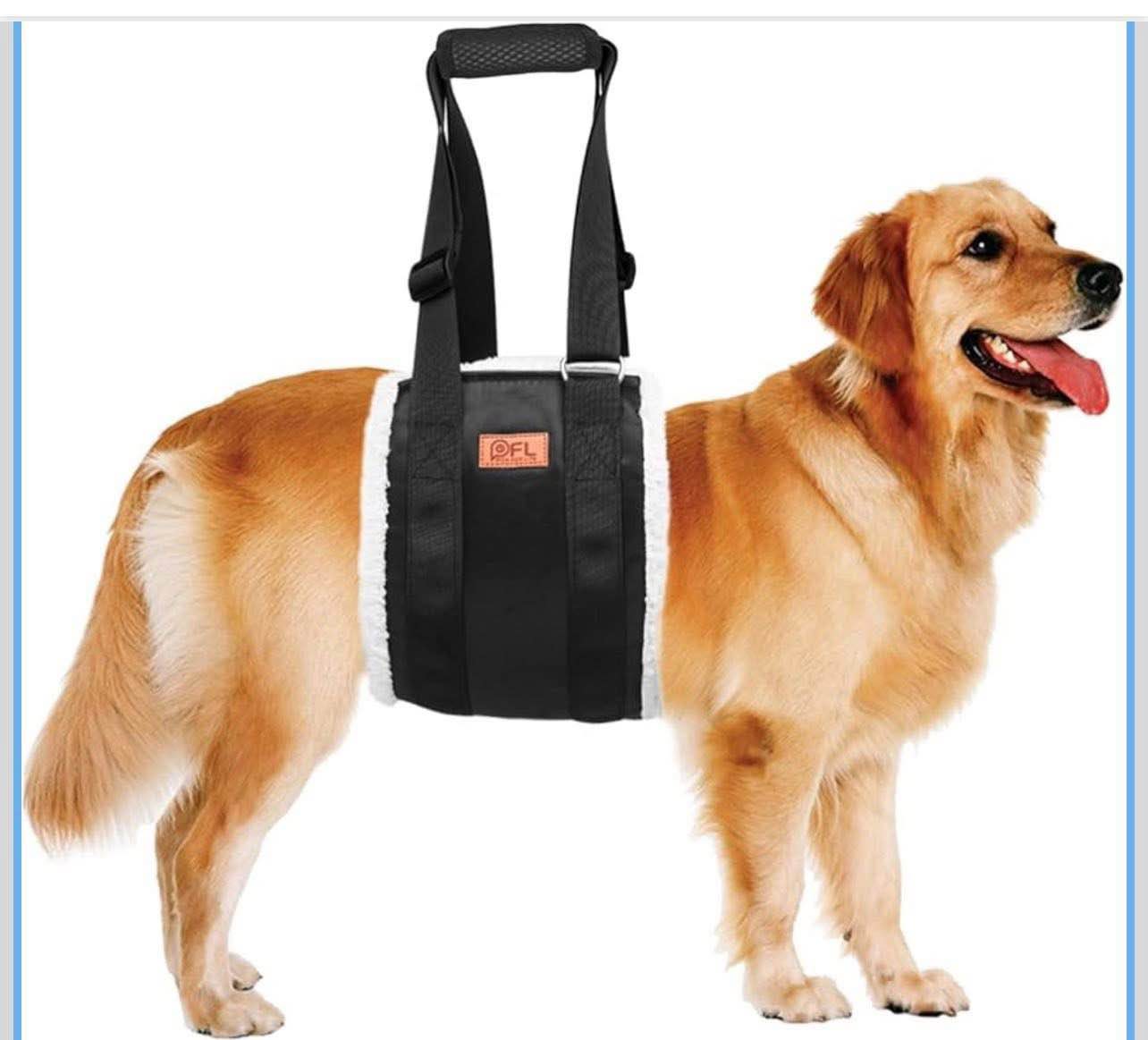 adjustable dog lift harness dog sling for large dogs hind leg support soft lift support and rehab harness for weak rear legs, helps senior, injured, disabled and after acl surgery dogs large