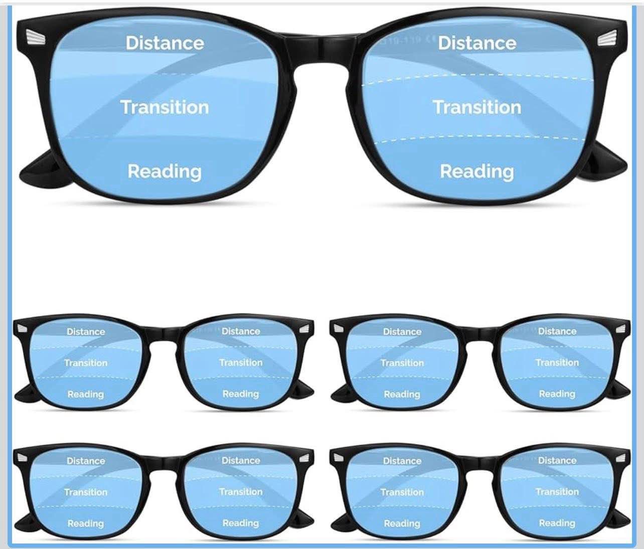 5 pack reading glasses for women/men, bifocal, progressive, readers for women/men, eye glasses, blue light glasses