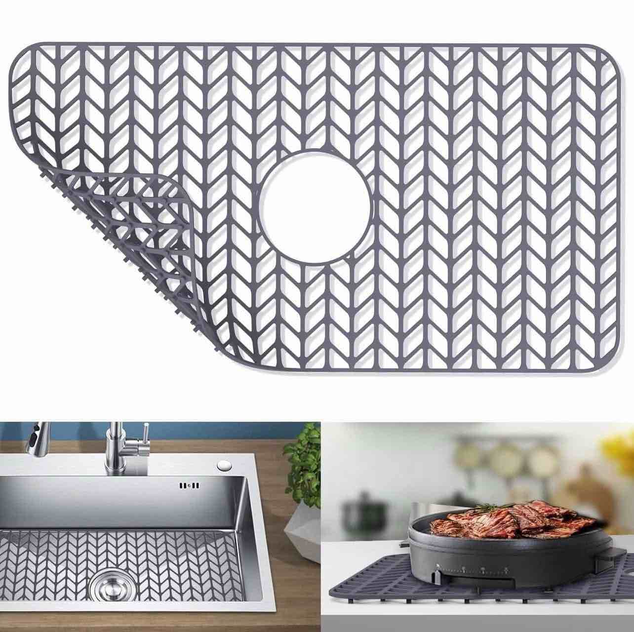 silicone protectors for kitchen sink,26''x 14'' sink mat
