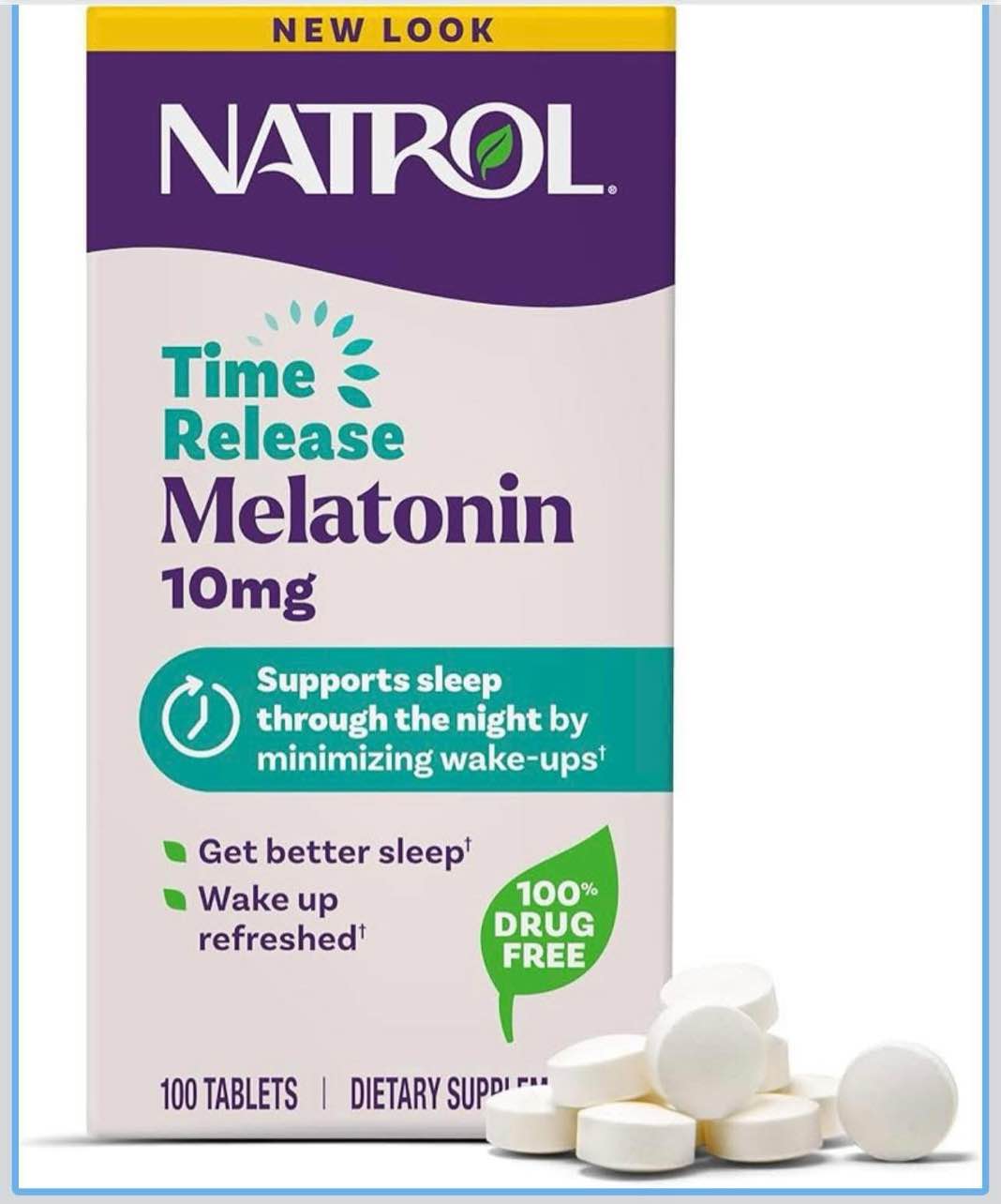 Condition photo showing New/Like New for Restful Sleep, Time Release Tablets, 100 Servings Exp date 6/28