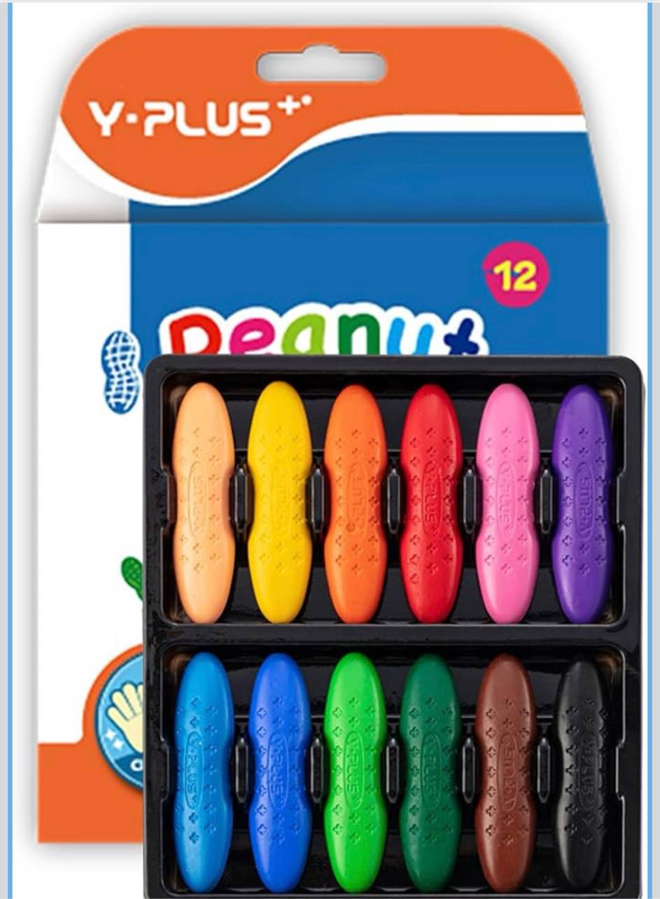 Condition photo showing New/Like New for YPLUS Peanut Crayons for Kids, 12 Colors Washable Toddler Crayon, Non-Toxic Baby Crayon for ages 2-4, 1-3, 4-8, Coloring Art Supplies