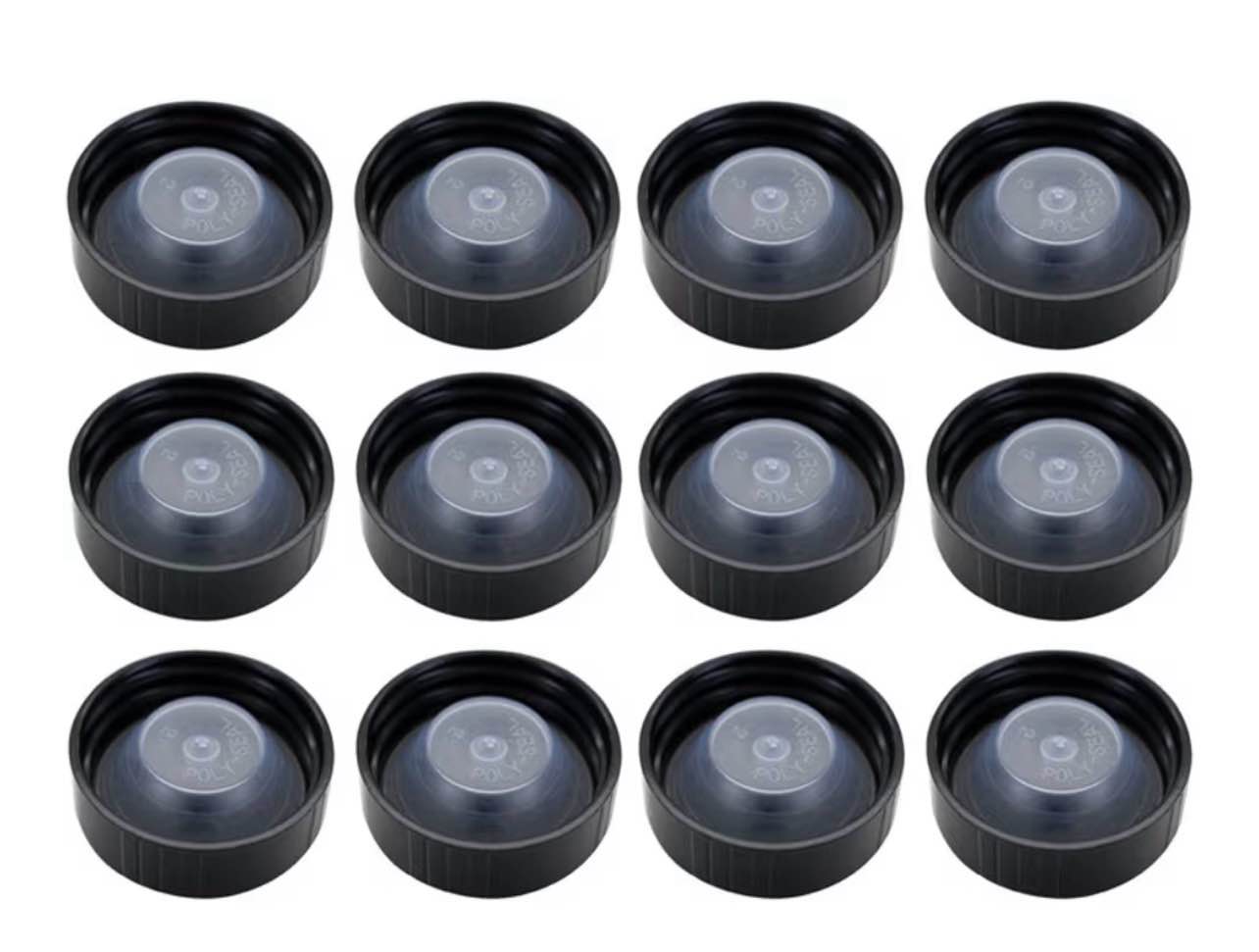 Condition photo showing New/Like New for 38mm Poly Seal Screw Caps (fits most 1/2 & 1 gallon jugs) [Bag of 12]