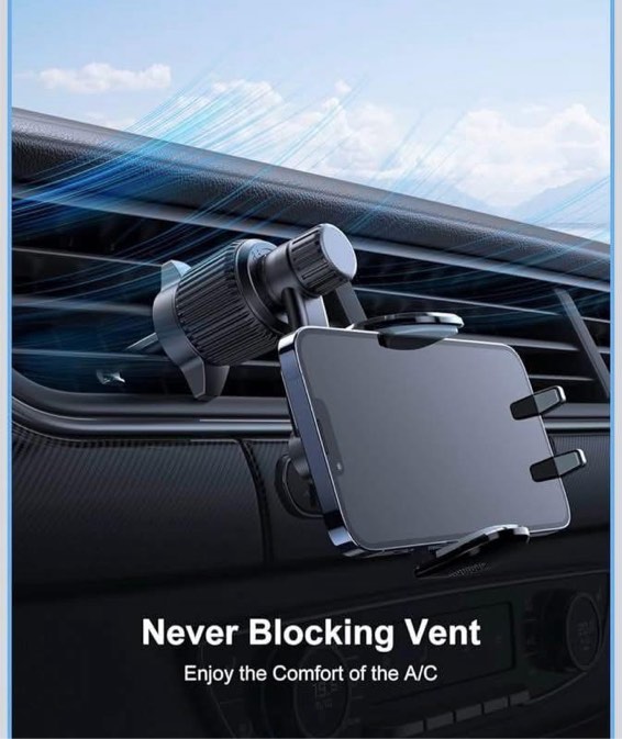 Condition photo showing New/Like New for Car Vent Phone Mount, [Never Blocking Vent, Enjoy The Comfort of The A/C] Hands-Free Universal Extension Clip Air Phone Holder Car Fit for All Phones iPhone Samsung More