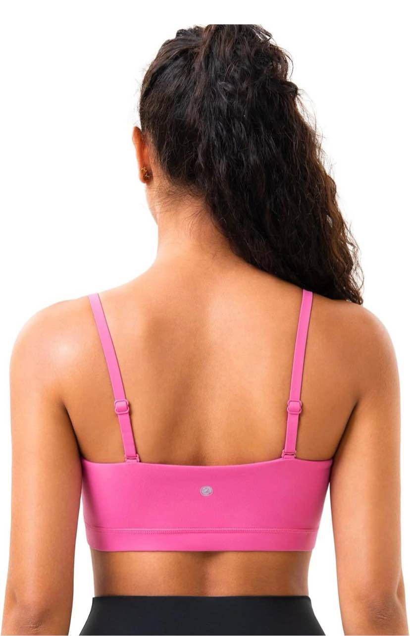 Condition photo showing New/Like New for Womens Adjustable Spaghetti Thin Strap Sports Bra Size large