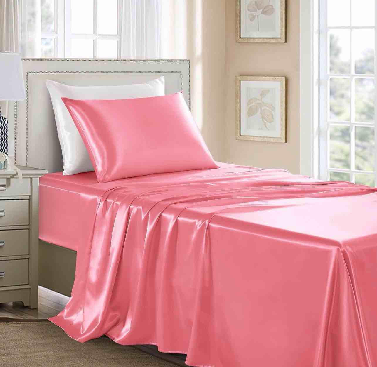 Condition photo showing New/Like New for Satin Sheets Twin XL Size - 3 Pieces Luxury Silky Soft Bed Sheets,