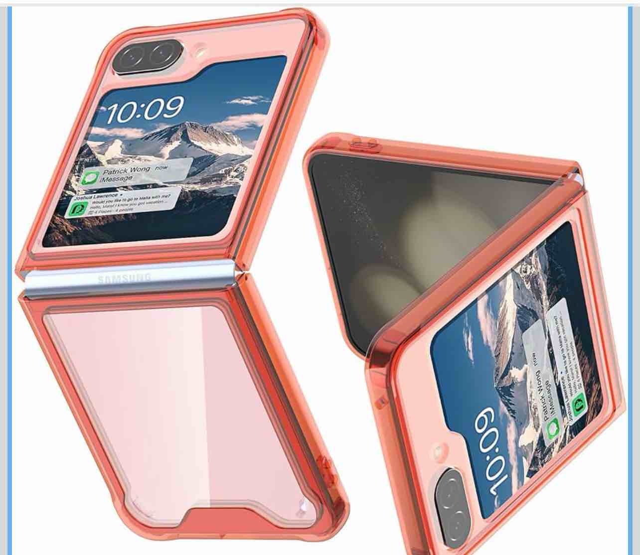 AICase for Samsung Galaxy Z Flip 5 5G Case 2023,Crystal Clear Luxury Plating Hard PC Transparent Slim Thin Cover,Anti-Scratch Shockproof Protective Case for Galaxy Z Flip 5_3