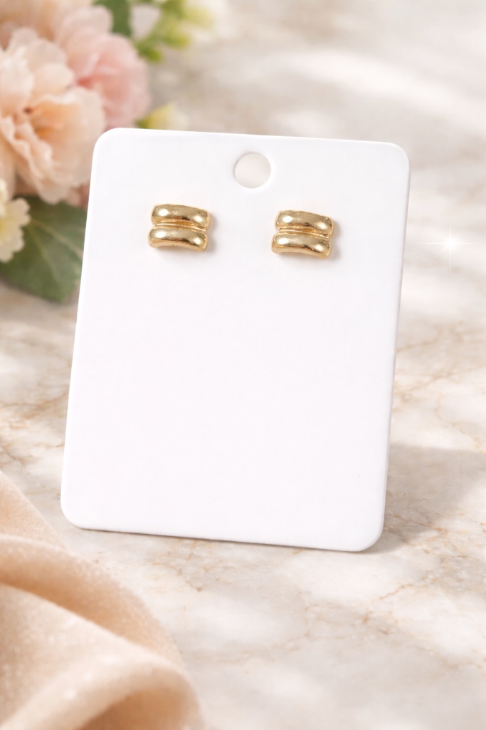 Condition photo showing New/Like New for Gorgeous 18K Gold Plated Earrings 