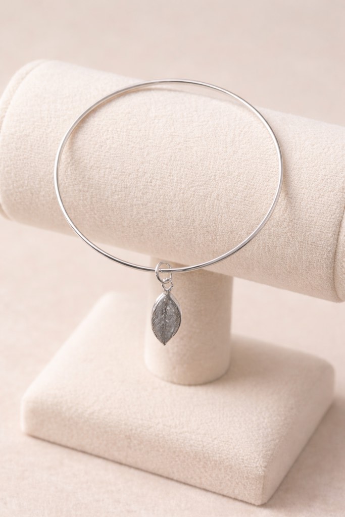 elegant 925 silver plated bangle bracelet