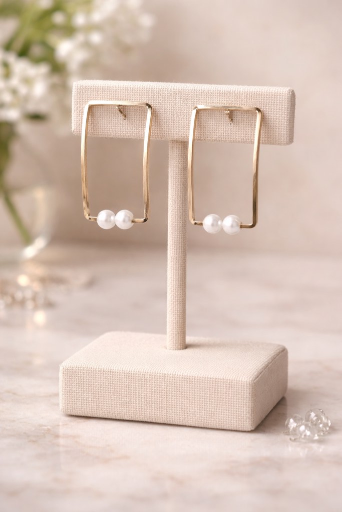 Elegant 18k gold plated earrings 