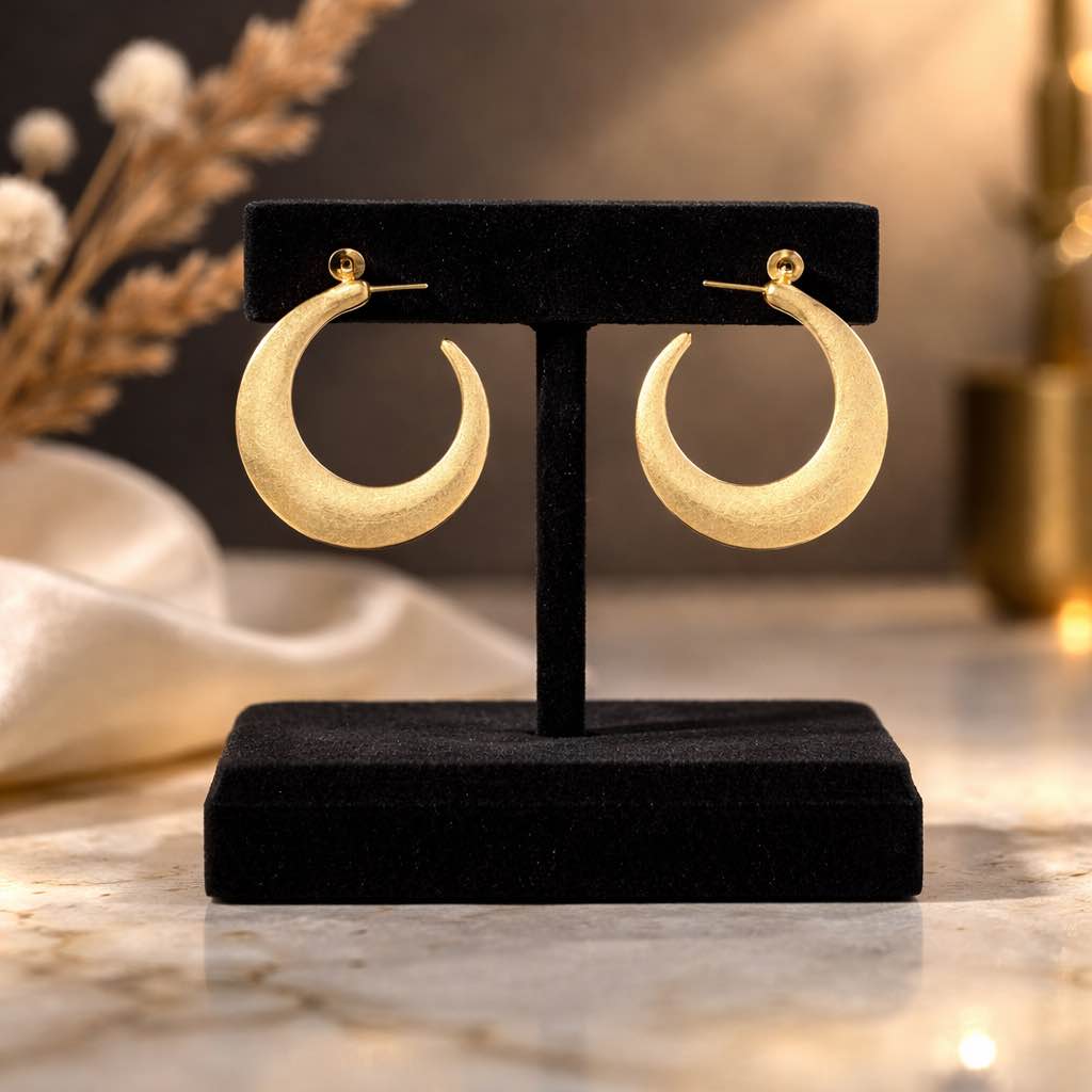 Gorgeous 925 Silver 18K Gold Plated Earrings 