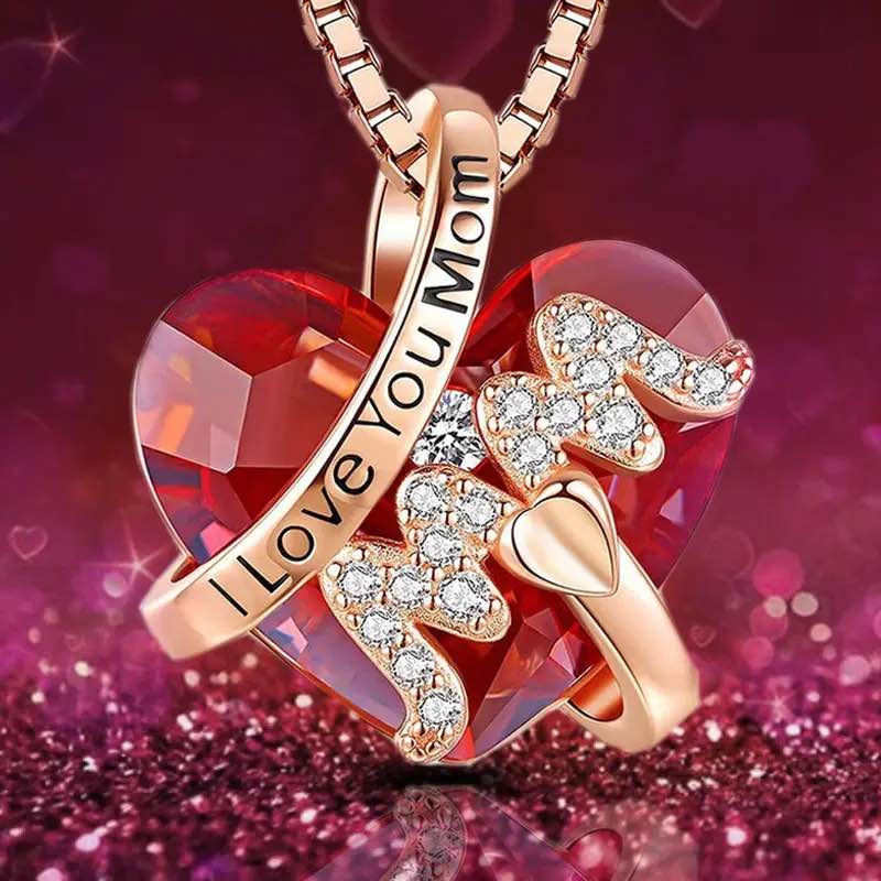 Beautiful Gold Sapphire Heart Necklace