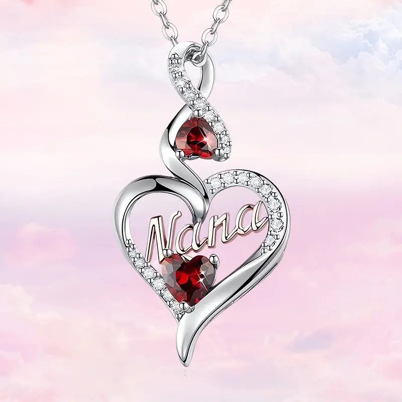 Beautiful Sterling Silver Sapphire Heart Necklace