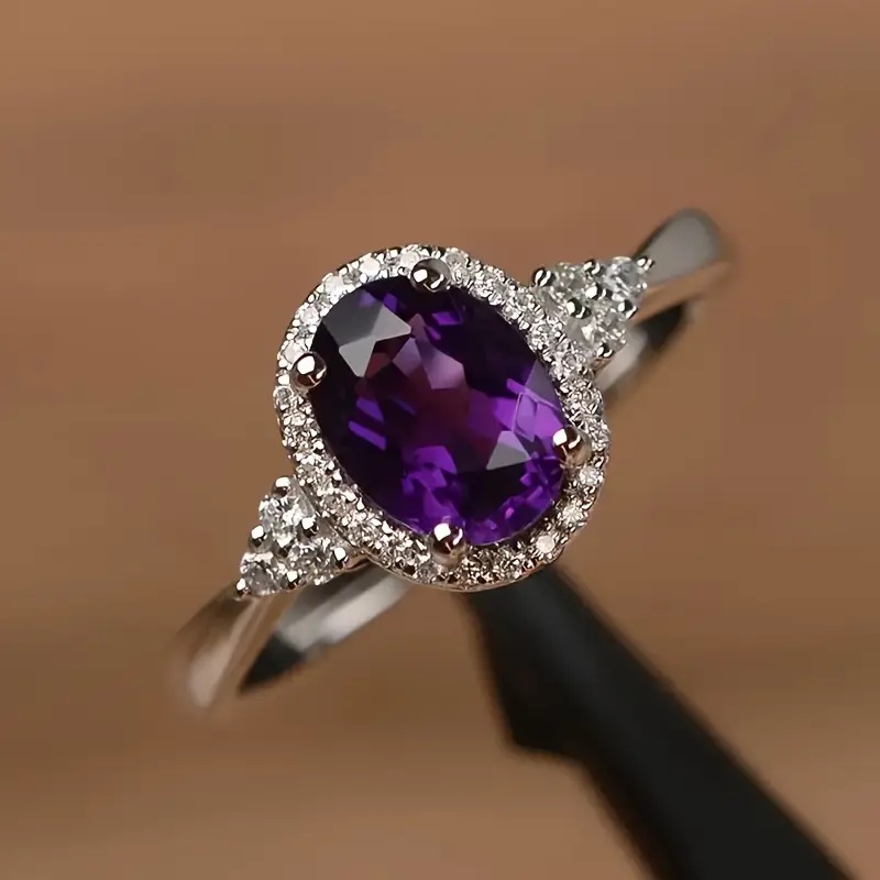 Beautiful Sterling Silver Sapphire Ring Sz 9