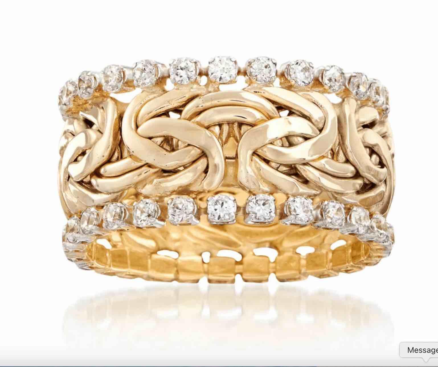 Beautiful 18K Gold Plated Sapphire Ring sz 8