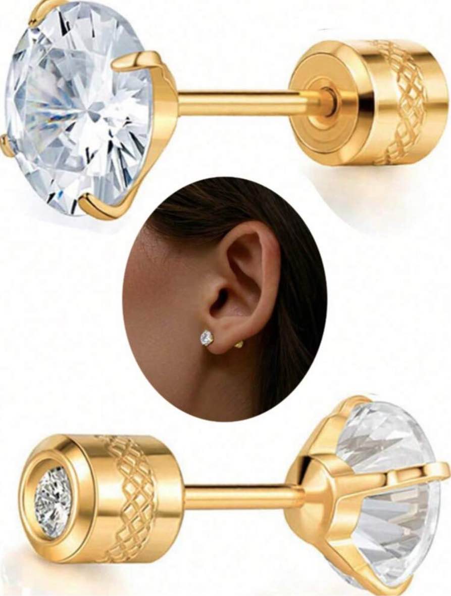 Beautiful 18K Gold Plated Sapphire earrings