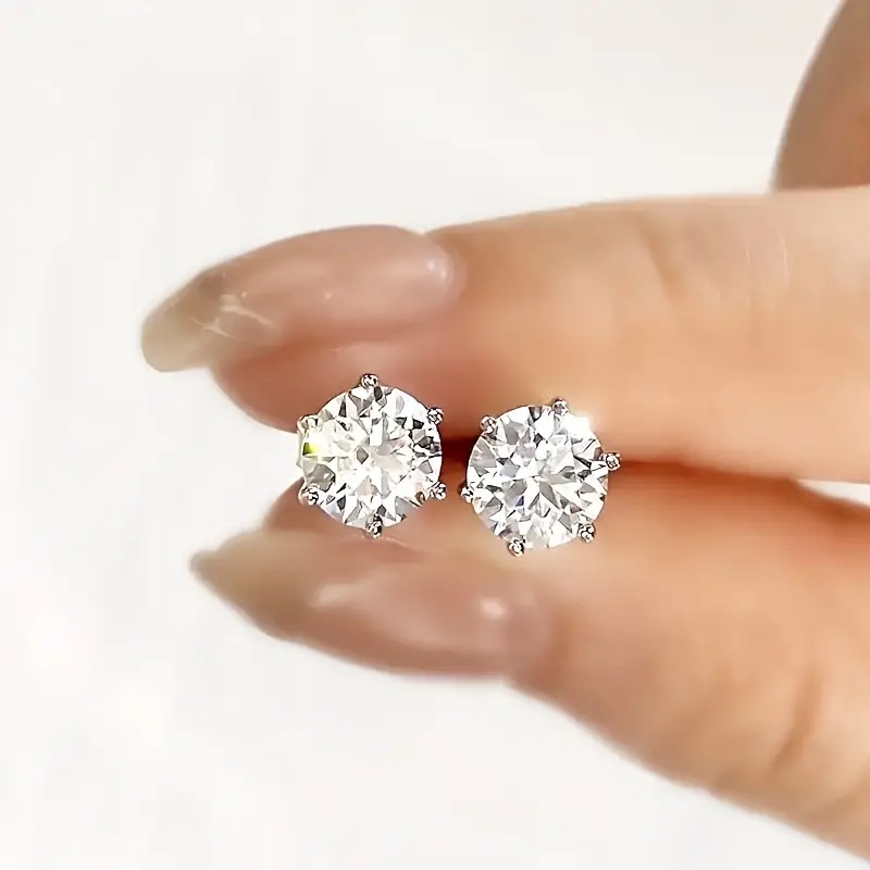 Beautiful 925 Silver Sapphire Earrings 
