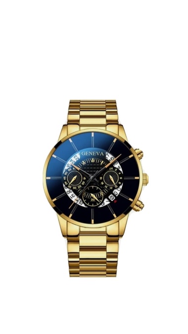 Gold Luxury Blue Detailed Men’s Watch 