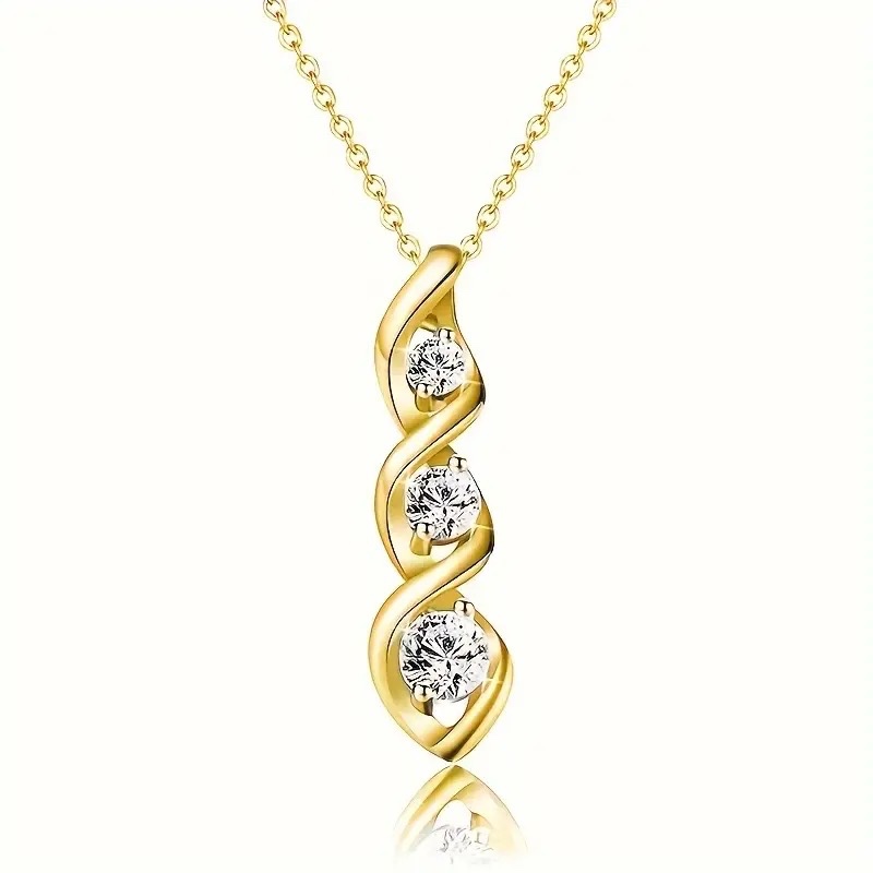 Gorgeous 925 Silver 18K Gold Plated Necklace  ?