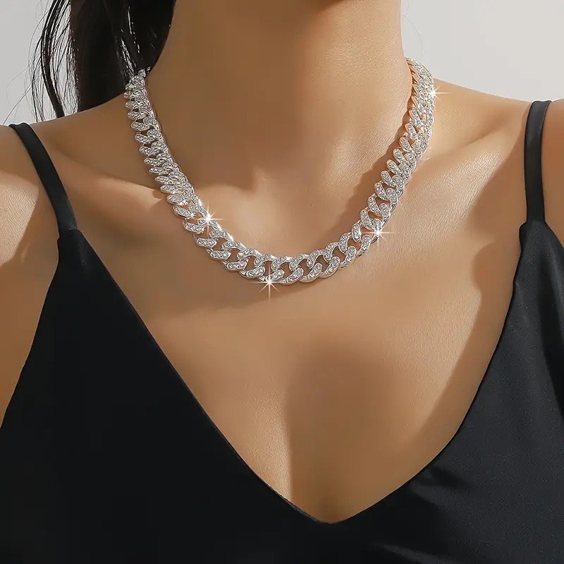 Sterling Silver Sapphire Cuban Chain 