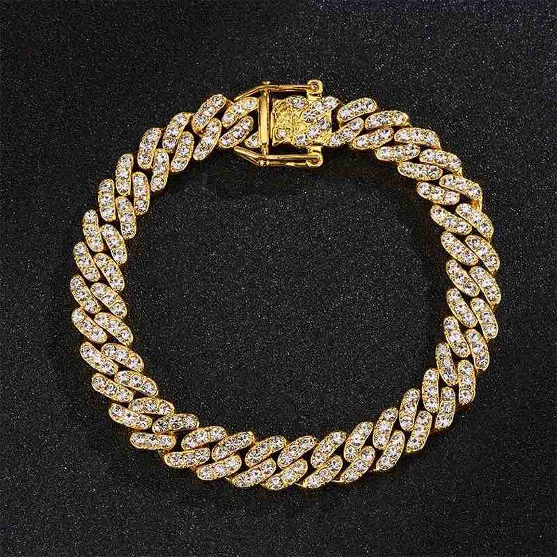 Beautiful 18K Gold Plated Sapphire 8 Inch Bracelet 