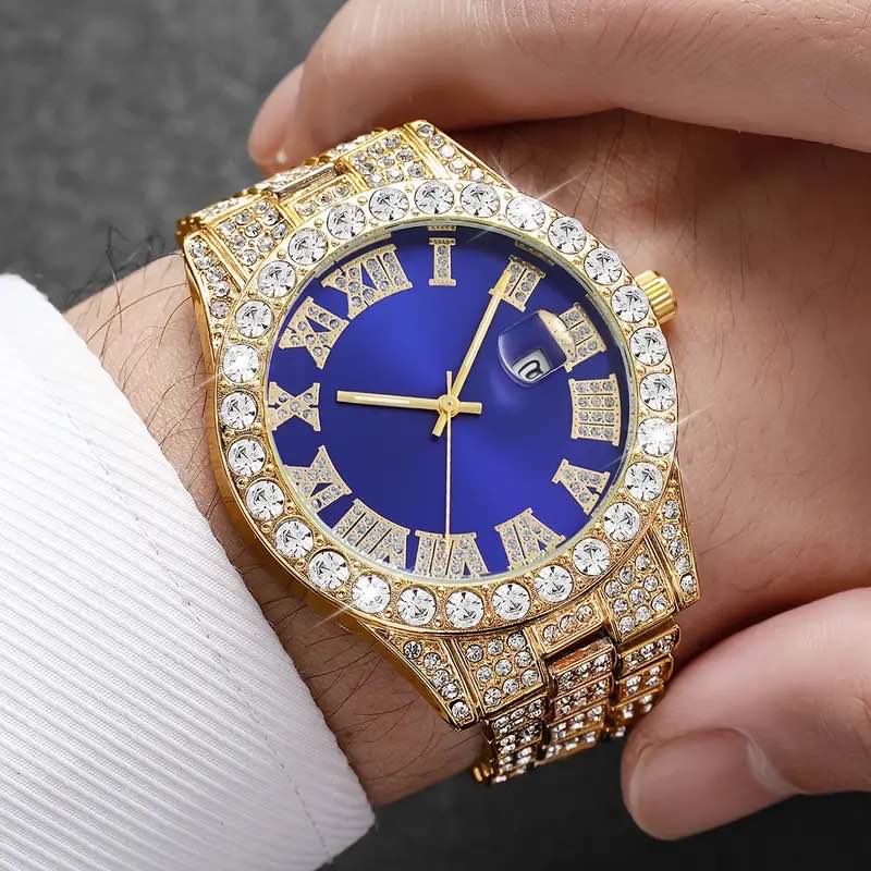 Luxury Blue Face Quarts Men’s Watch