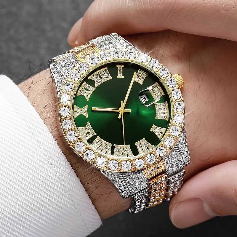 Luxury Gold Plated Greev Face Mens Watch