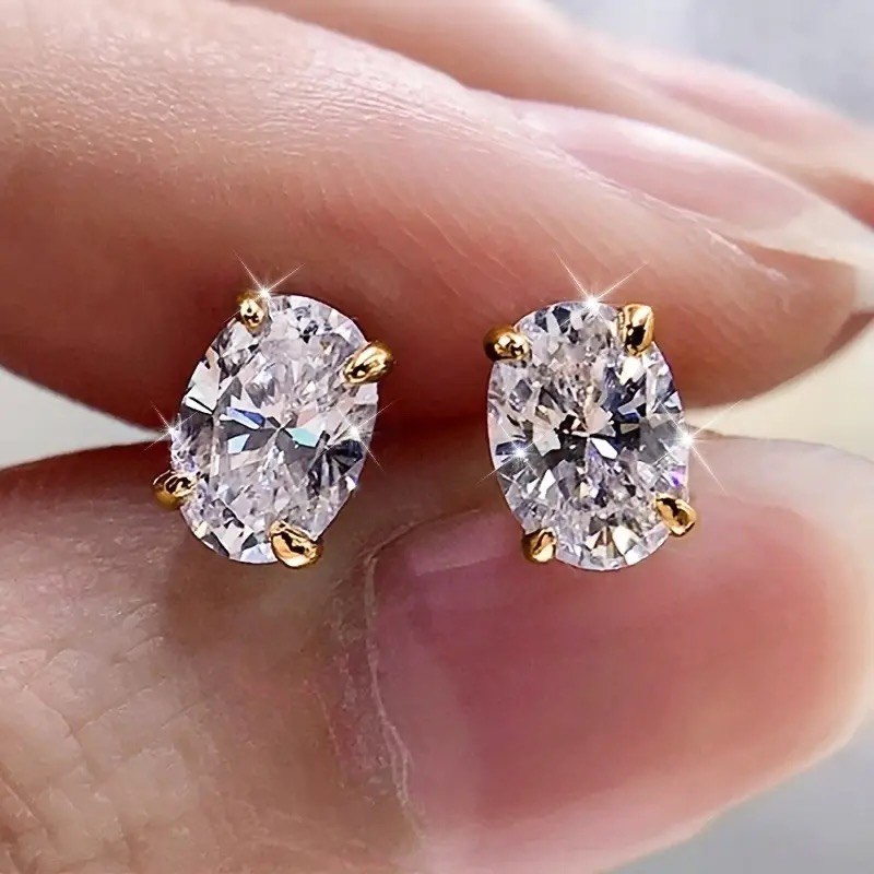 Gold Plated Sapphire Earrings