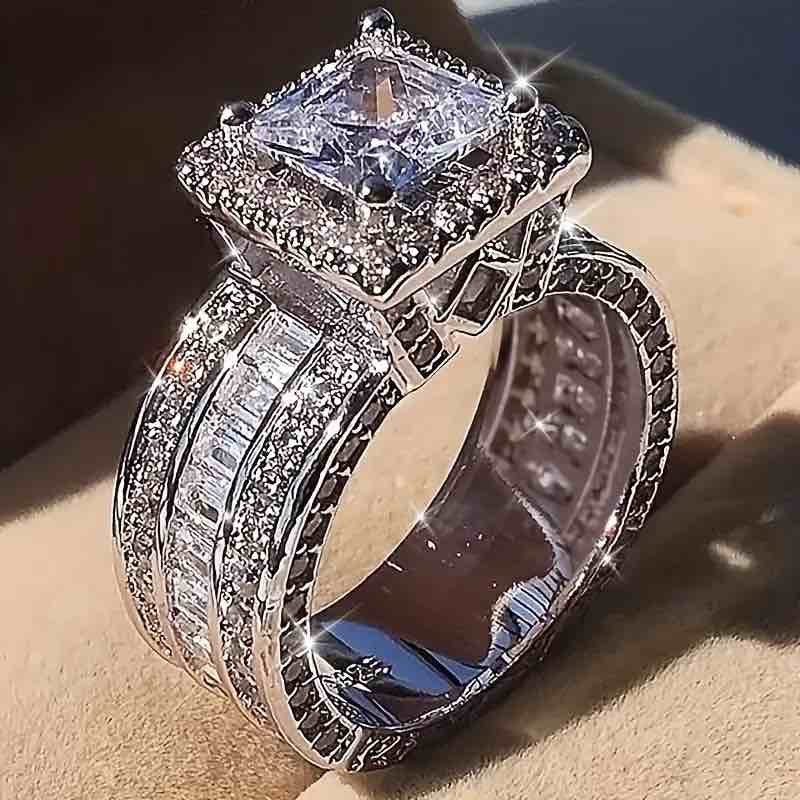 Sterling Silver Sapphire Ring Sz 9