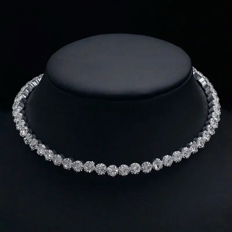925 Silver White Sapphire Choker