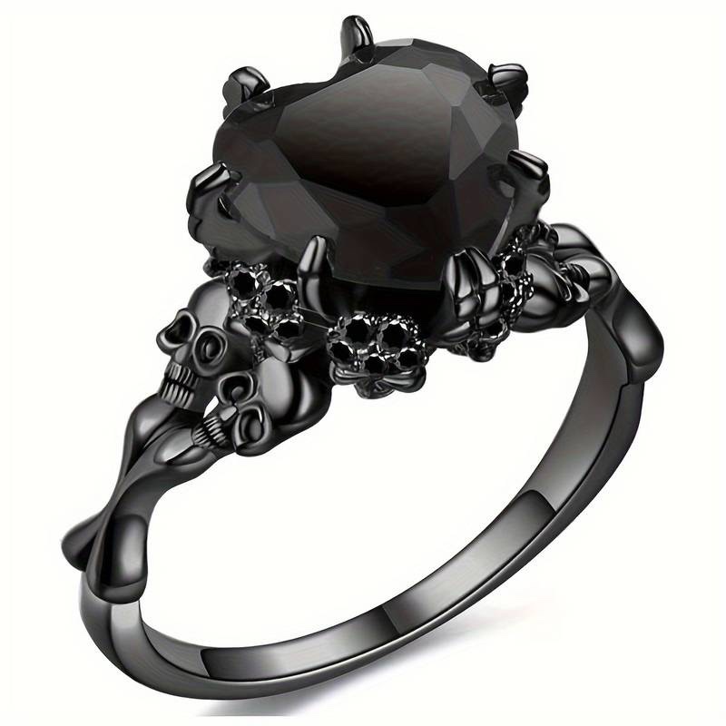 Tungsten Sapphire  Onyx Ring- Size 10