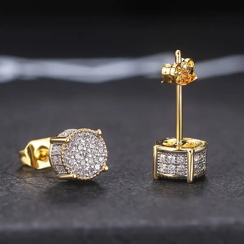 18K Gold Plated Sapphire Earrings